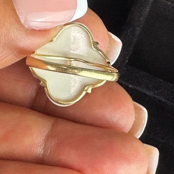 Designer Citrine, Garnet, Porcelain Ring, 14K FP SIZE 6.5 – GORGEOUS - Picture 10 of 13